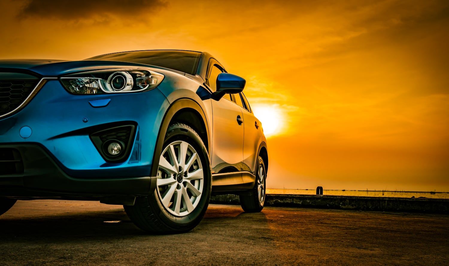 Blue SUV